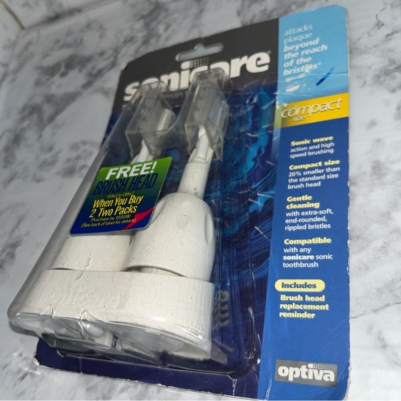 2 Genuine Philips Sonicare Replacement Brush Heads CH-2 Compact Size New - Picture 4 of 4